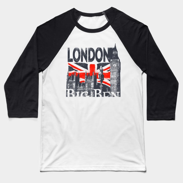 London Souvenir Baseball T-Shirt by Happy Art Designs